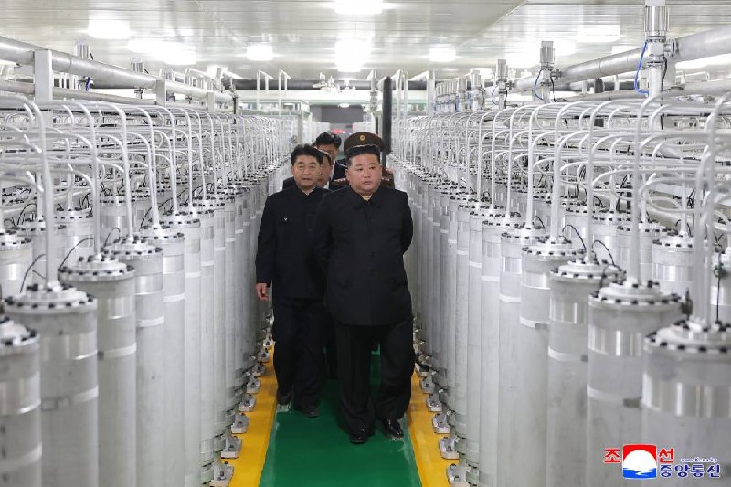 6月3日，金正恩视察了新建成投产的铀浓缩设施，高度评价八届中央委员会工作期间浓缩铀生产工作，表示经过五年的建设，朝鲜浓缩铀生产能力实现了翻番，指示今后要“几何级数般地增强国家核武力”
