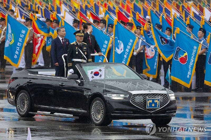庆祝韩国建军75周年的“国军日”纪念仪式26日举行