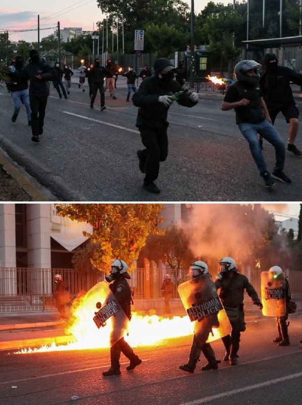 6月3日，希腊雅典有示威者朝美国使馆投掷燃烧瓶