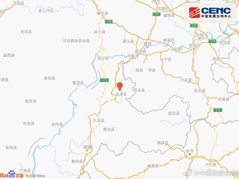 中国地震台网正式测定，01月23日09时59分在云南昭通市盐津县（北纬28.18度，东经104.22度）发生4.7级地震，震源深度10千米