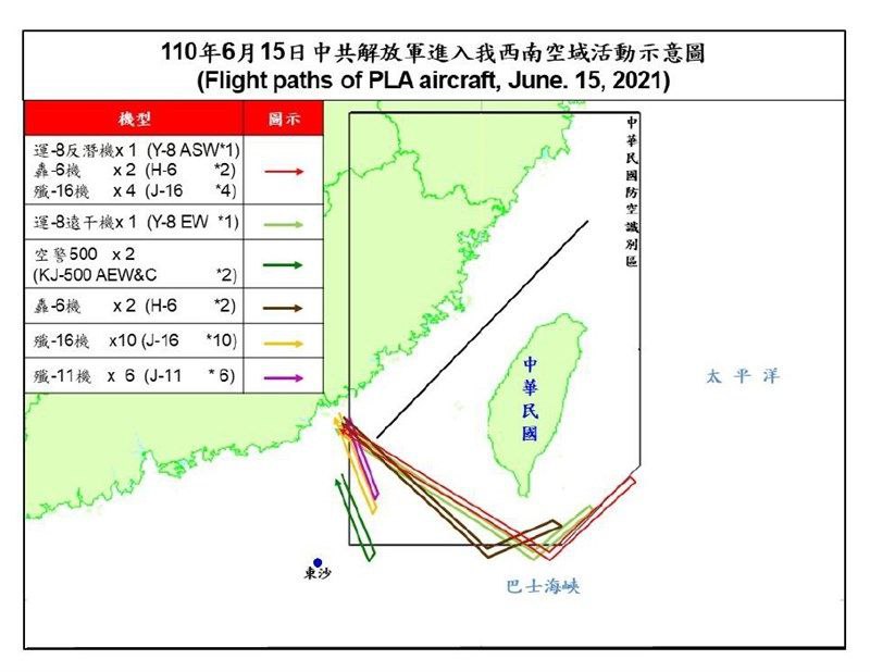 在台湾，空军今天发布大陆解放军军机动态，共有28架解放军军机侵扰台湾西南防空识别区（ADIZ）；台空军派遣空中巡逻兵力应对、广播驱离、防空飞弹追踪监控