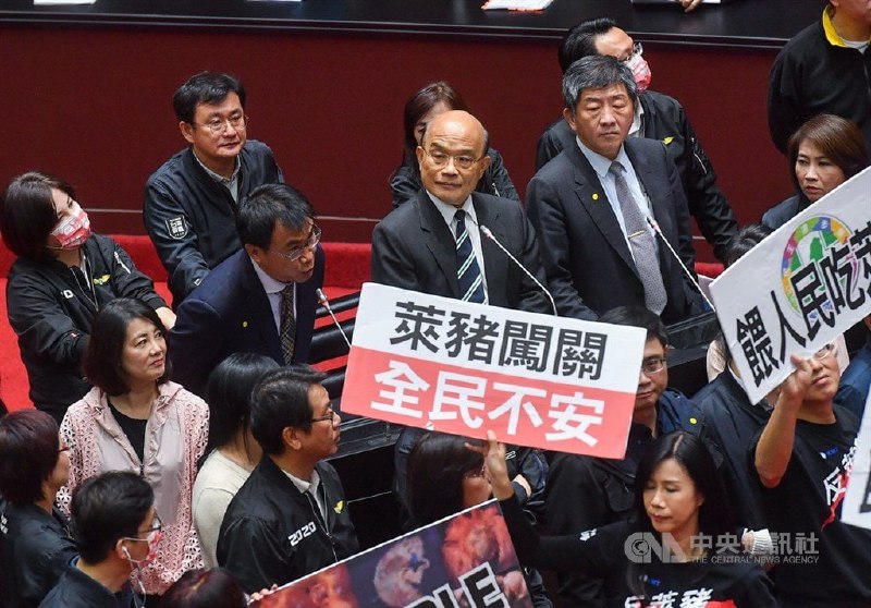 在台湾，行政院长苏贞昌今天赴立法院进行施政报告并备质询