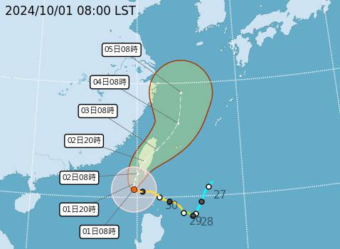 受今年第18号台风“山陀儿”影响，台湾台东、澎湖及嘉义以南地区均被气象署纳入陆上警戒范围
