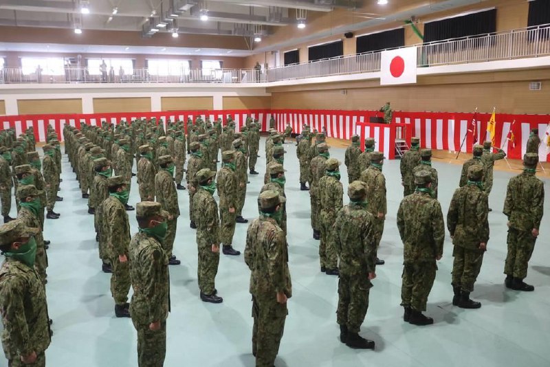日本陆上自卫队于5日，在冲绳县宫古岛市的宮古岛驻屯地举行了新设导弹部队的编成完结仪式
