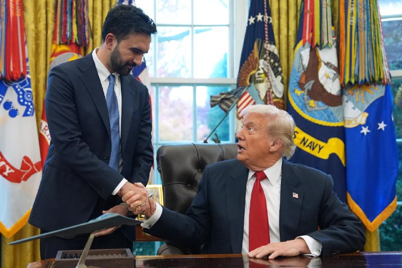 特朗普与新当选的纽约市长马姆达尼11月21日在白宫首次会面