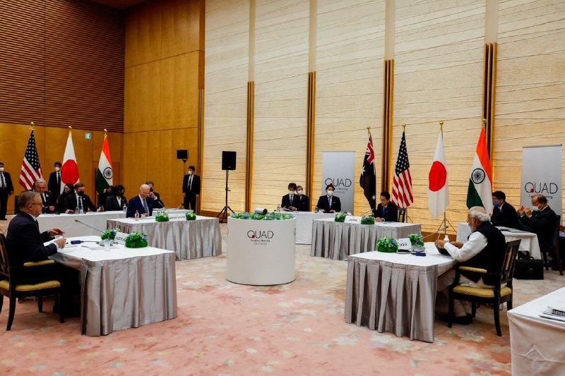 周二，美国、澳大利亚、日本和印度四国领导人参加四国联盟（Quad）峰会